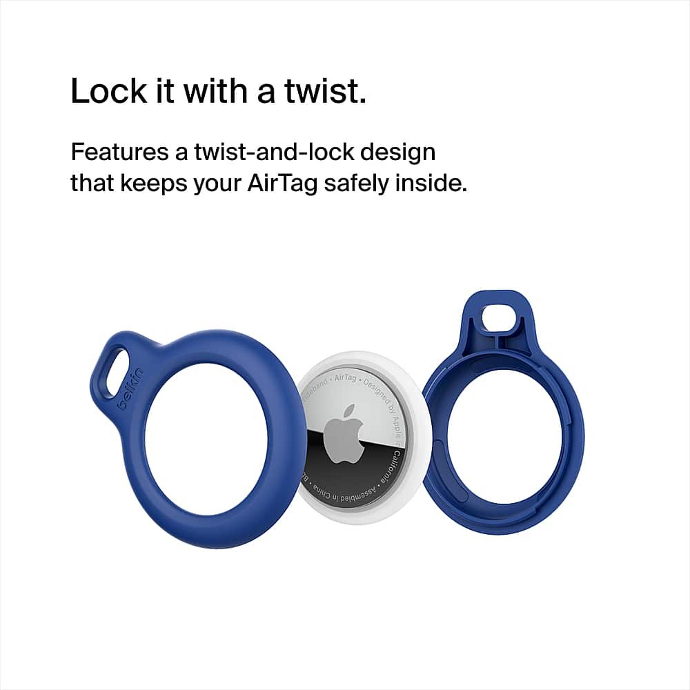 Belkin - Secure holder with Key Ring, Scratch Resistant, Protective AirTag Keychain for Apple AirTag