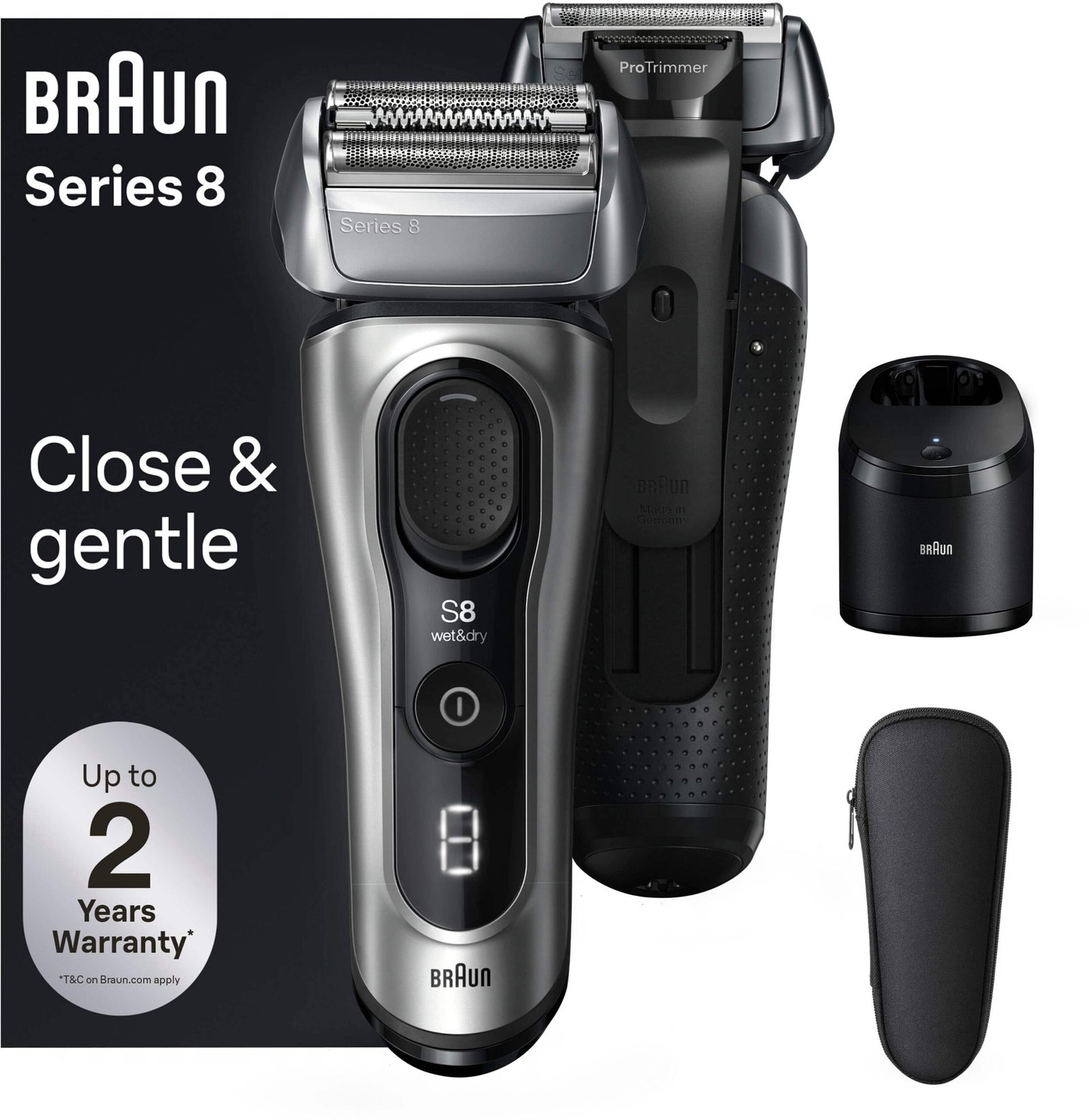 Braun - Series 8 Electric Shaver with 5 in 1 SmartCare Center